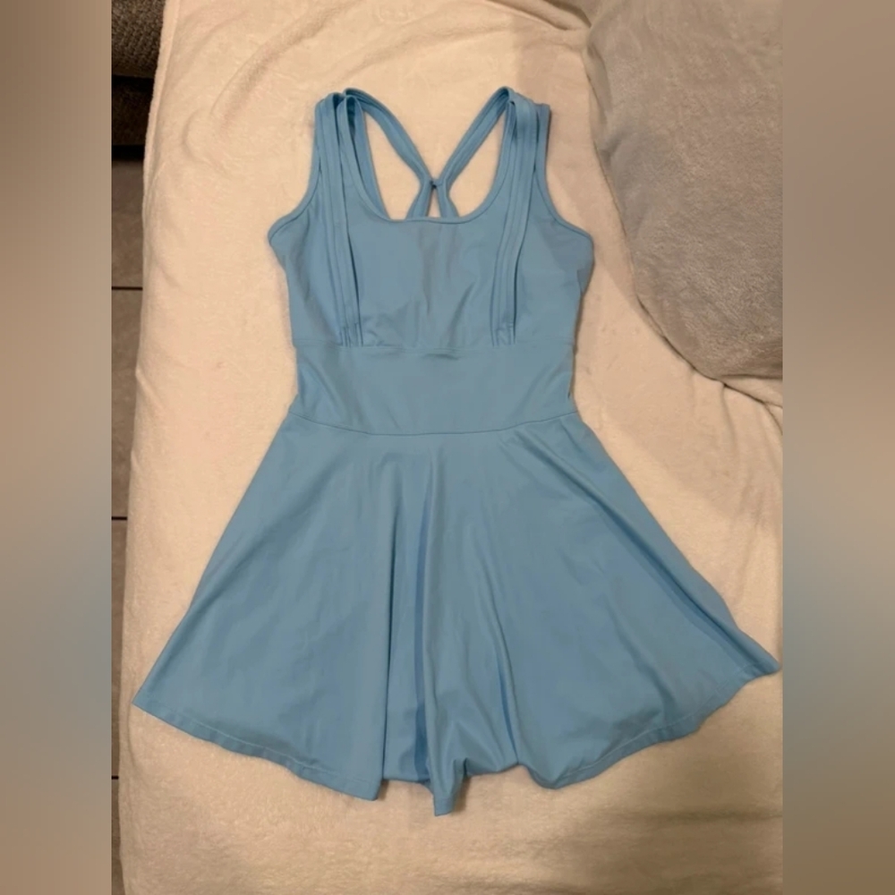 Kids Light Blue One-Piece Skater Dress